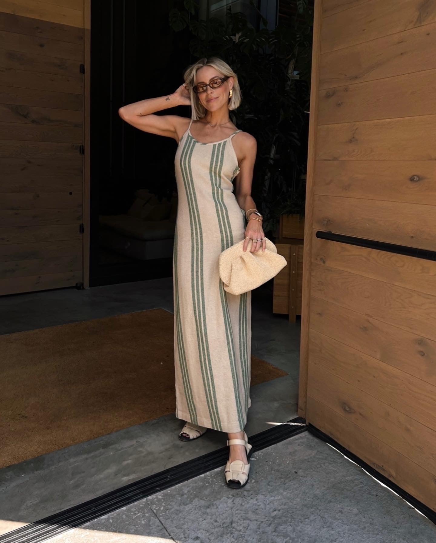 Sand Stripe Organic Cotton Dress