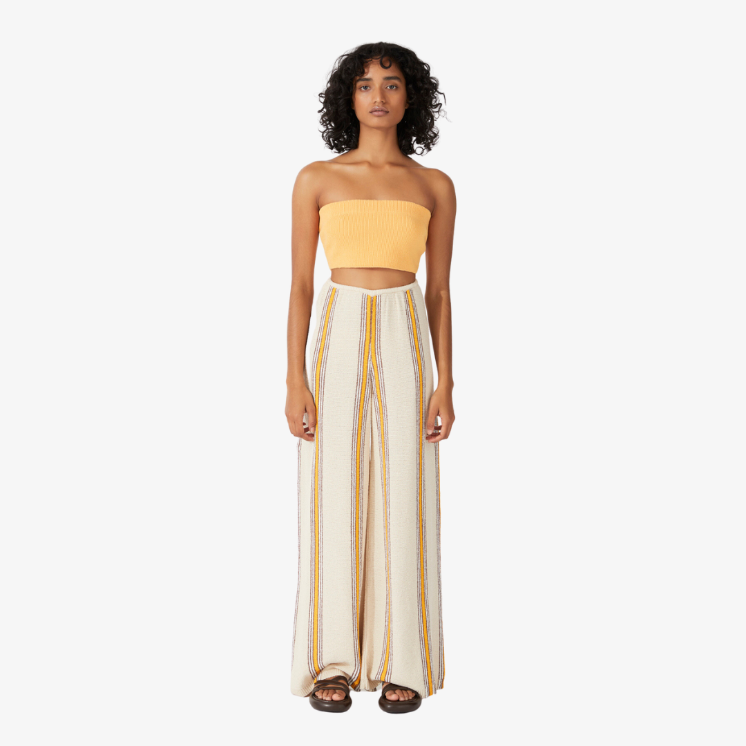 Cabana Stripe Organic Cotton Blend Knit Pants