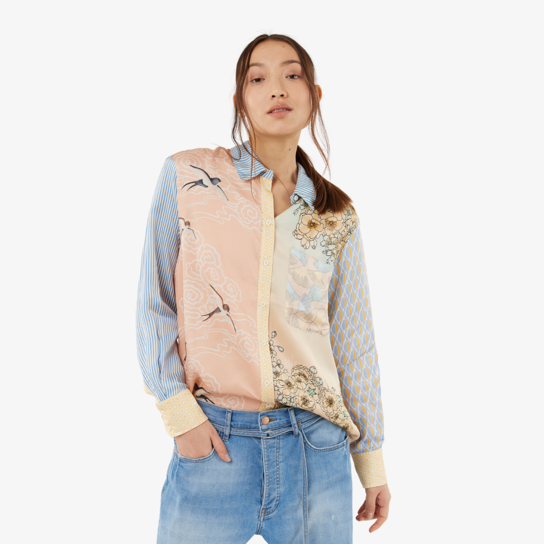 Isabel Mixed Print Shirt