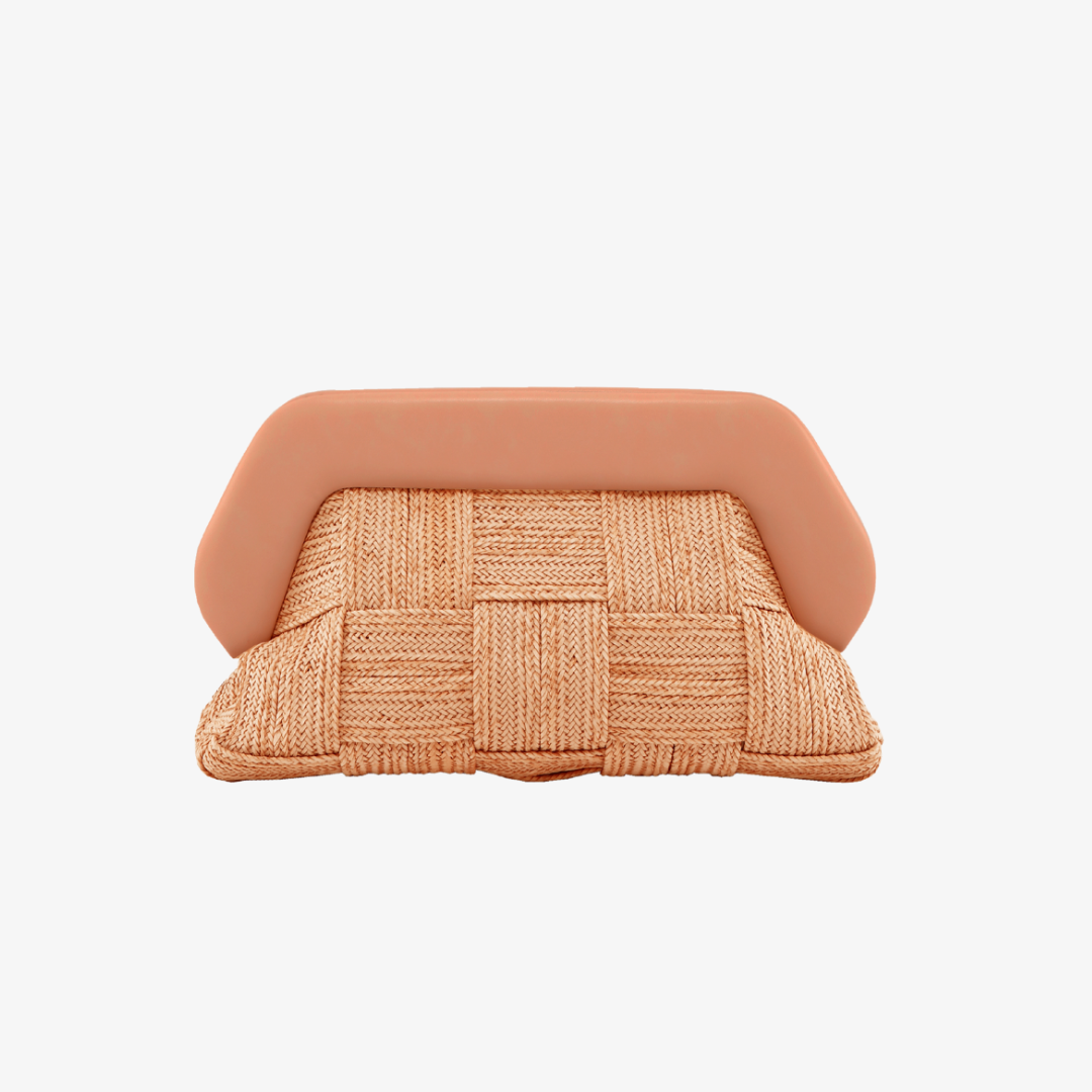 Bios Woven Straw Clutch