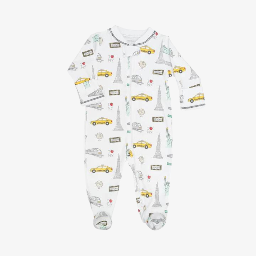 New York New York Zipper Footie