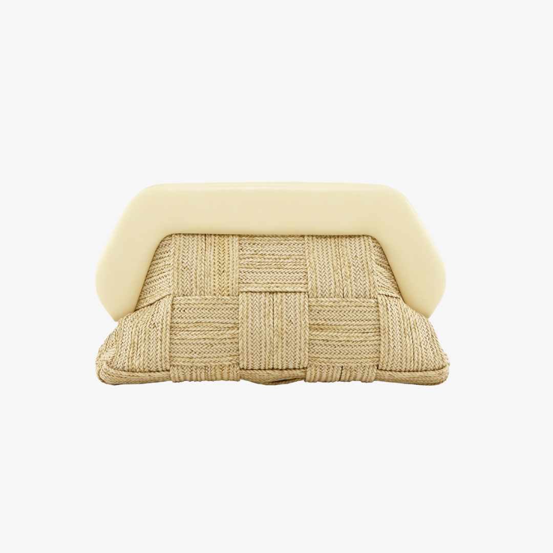 Bios Woven Straw Clutch