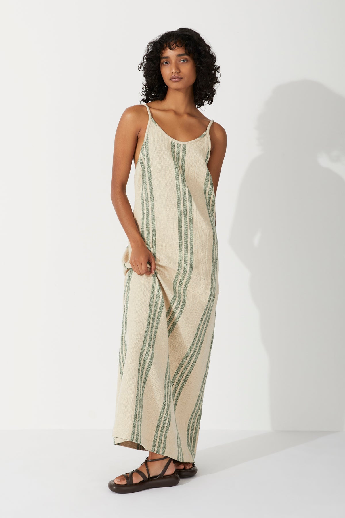 Sand Stripe Organic Cotton Dress