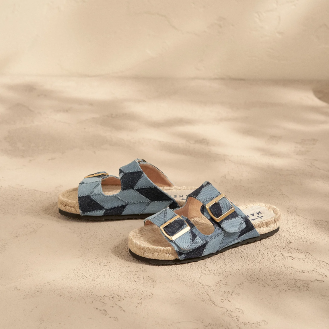 Denim Patchwork Nordic Sandals