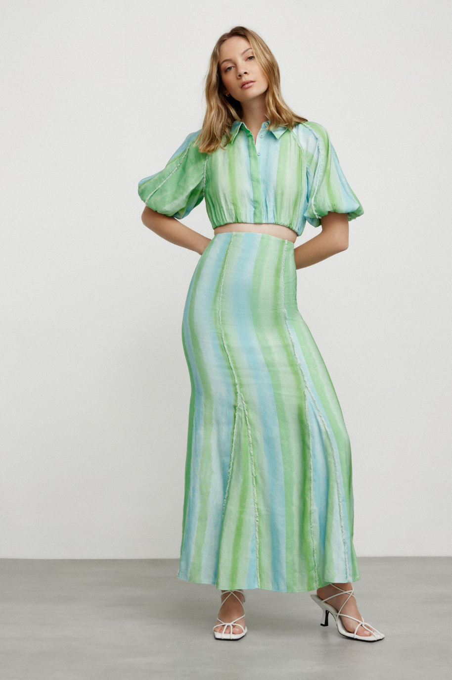 Aleksandra Skirt- Green Mirage