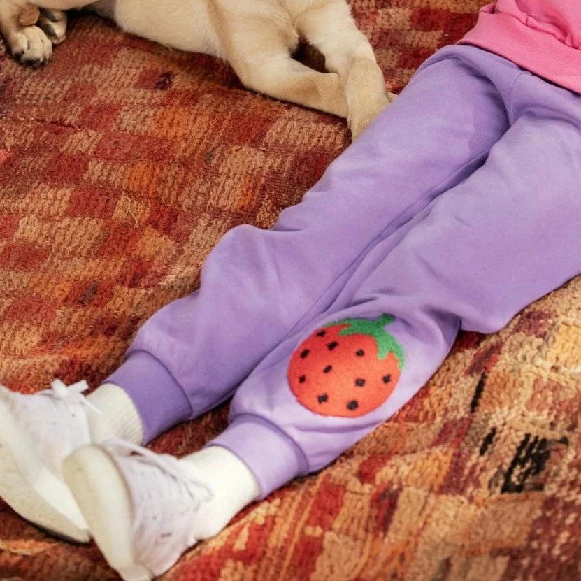 Strawberry Embroidered Sweatpants