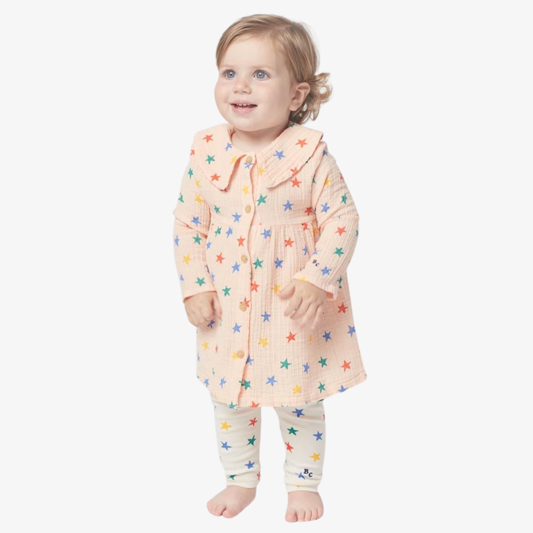Multicolor Stars Woven Dress