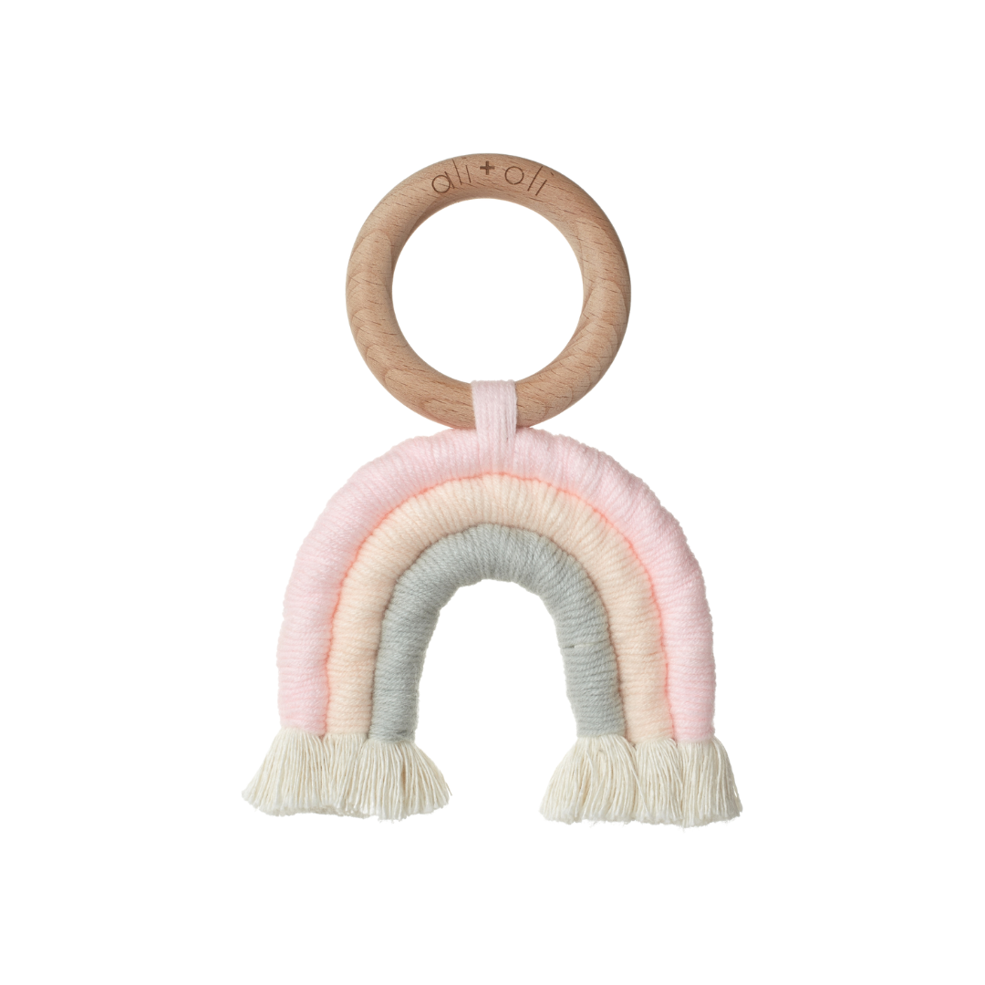 Mini-Macrame Rainbow Teething Toy for Baby (Cotton)