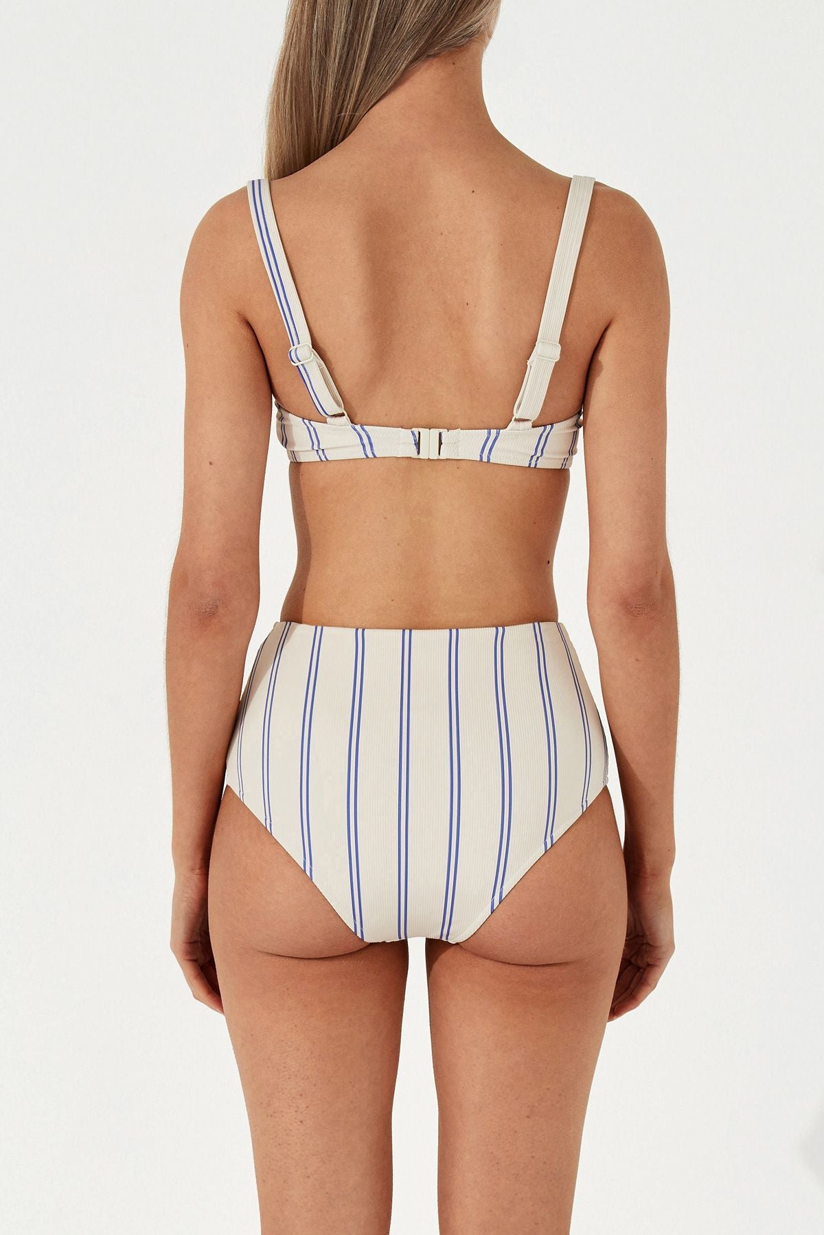 MARINE TWIN STRIPE RIB HIGH BRIEF